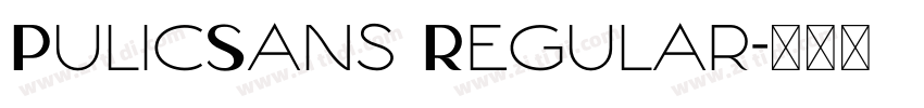 PulicSans Regular字体转换